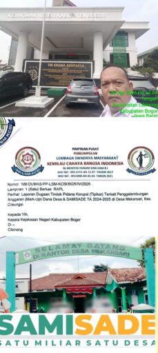 KCBI: Bancakan Dana Desa Terbongkar! Kades Mekarsari Resmi Dilaporkan ke Kejari KCBI: Bancakan Dana Desa Terbongkar! Kades Mekarsari Resmi Dilaporkan ke Kejari