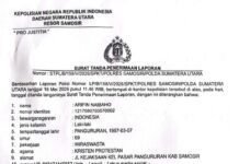 VANDALISME OTK di TAMAN SITOLU HAE HORBO PANGURURAN, ARIFIN NAIBAHO LAPORKAN ke POLRES SAMOSIR