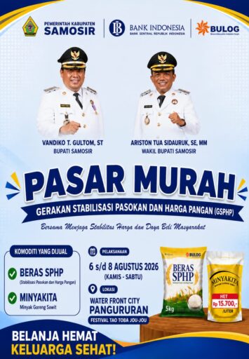 Pemkab Samosir Gelar Pasar Murah GSPHP, Beras SPHP dan Minyak Kita Hadir Selama Festival Tao Toba Jou-Jou Pemkab Samosir Gelar Pasar Murah GSPHP, Beras SPHP dan Minyak Kita Hadir Selama Festival Tao Toba Jou-Jou