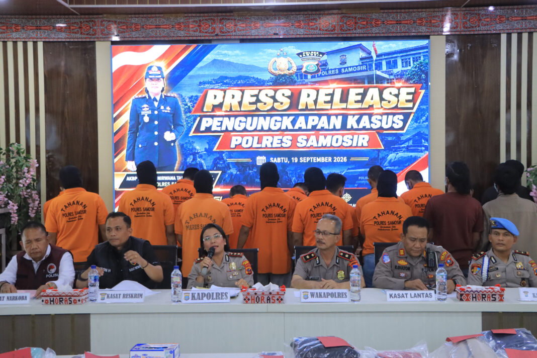 Polres Samosir Sampaikan Penanganan Perkara Pada Press Release Polres Samosir Sampaikan Penanganan Perkara Pada Press Release