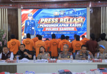 Polres Samosir Sampaikan Penanganan Perkara Pada Press Release